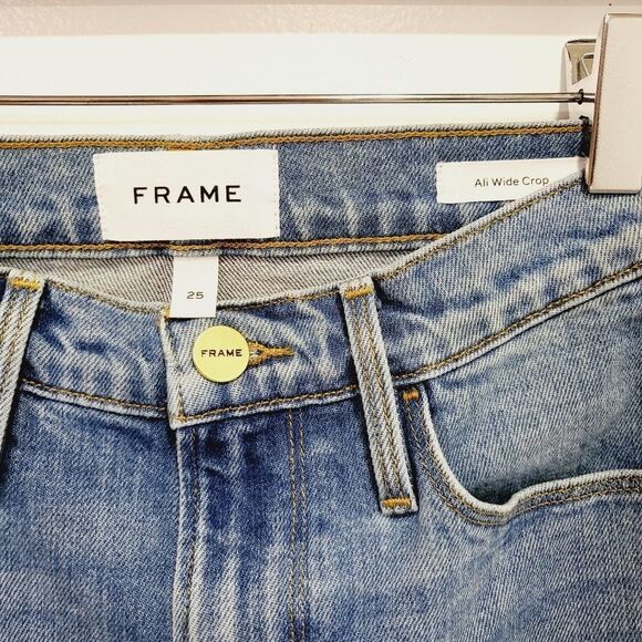 NEW! Frame Ali Wide Crop High Rise Jeans Size 25 - Picture 4 of 7